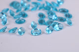 Oval cut AAA Grade Light Blue Topaz Cubic Zirconia, Top Colour and Luster, Choice of Sizes, Calibrated Sizing, Multi Pack of 10