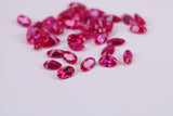 Oval cut AAA Grade Ruby Red Cubic Zirconia, Top Colour and Luster, Choice of Sizes, Calibrated Sizing, Multi Pack of 10