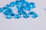 Oval cut AAA Grade Blue Topaz Cubic Zirconia, Top Colour and Luster, Choice of Sizes, Calibrated Sizing, Multi Pack of 10