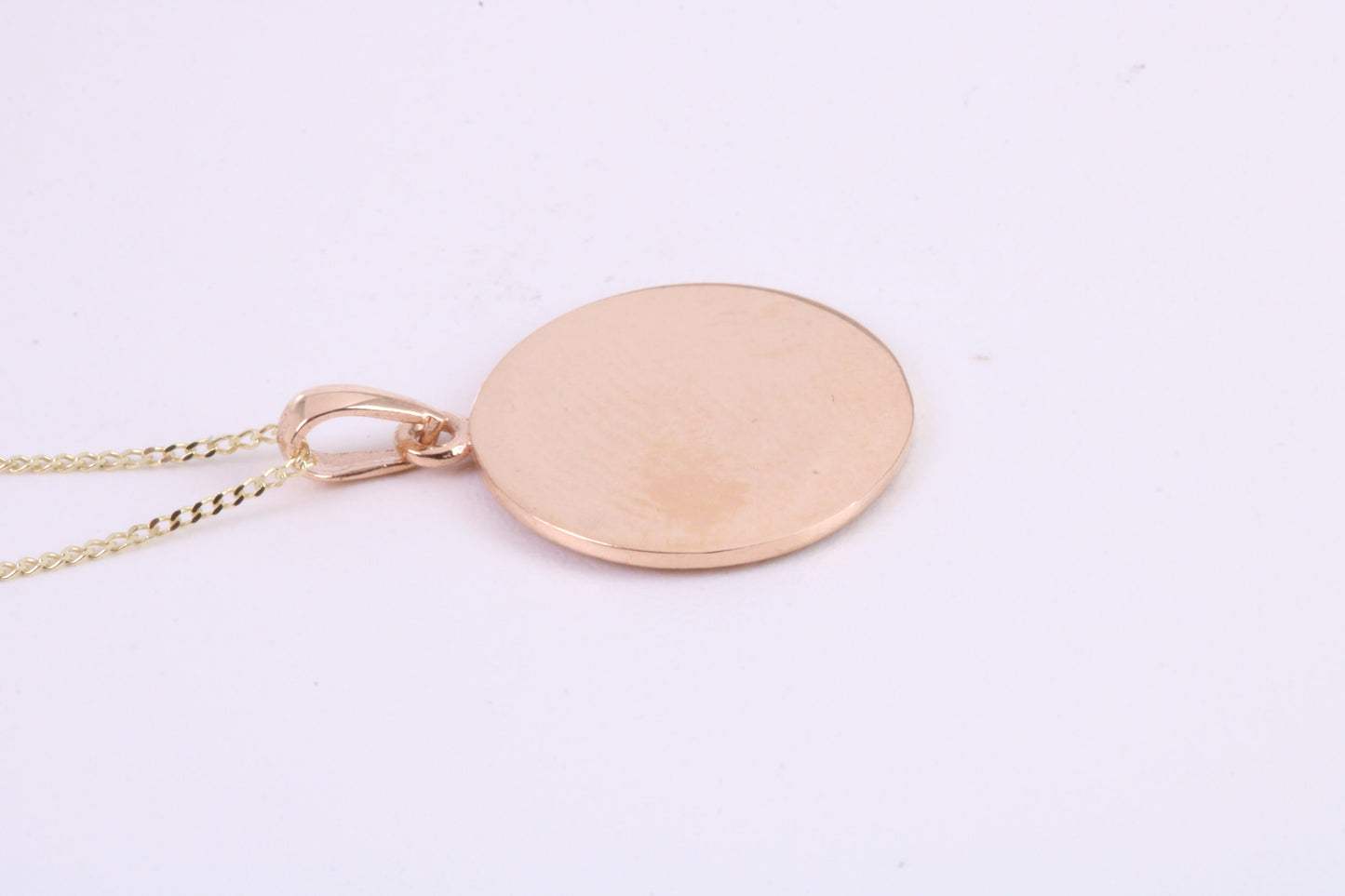St Christopher Necklace Together with 18 Inch Long Chain, Made from Solid Yellow Gold, British Hallmark