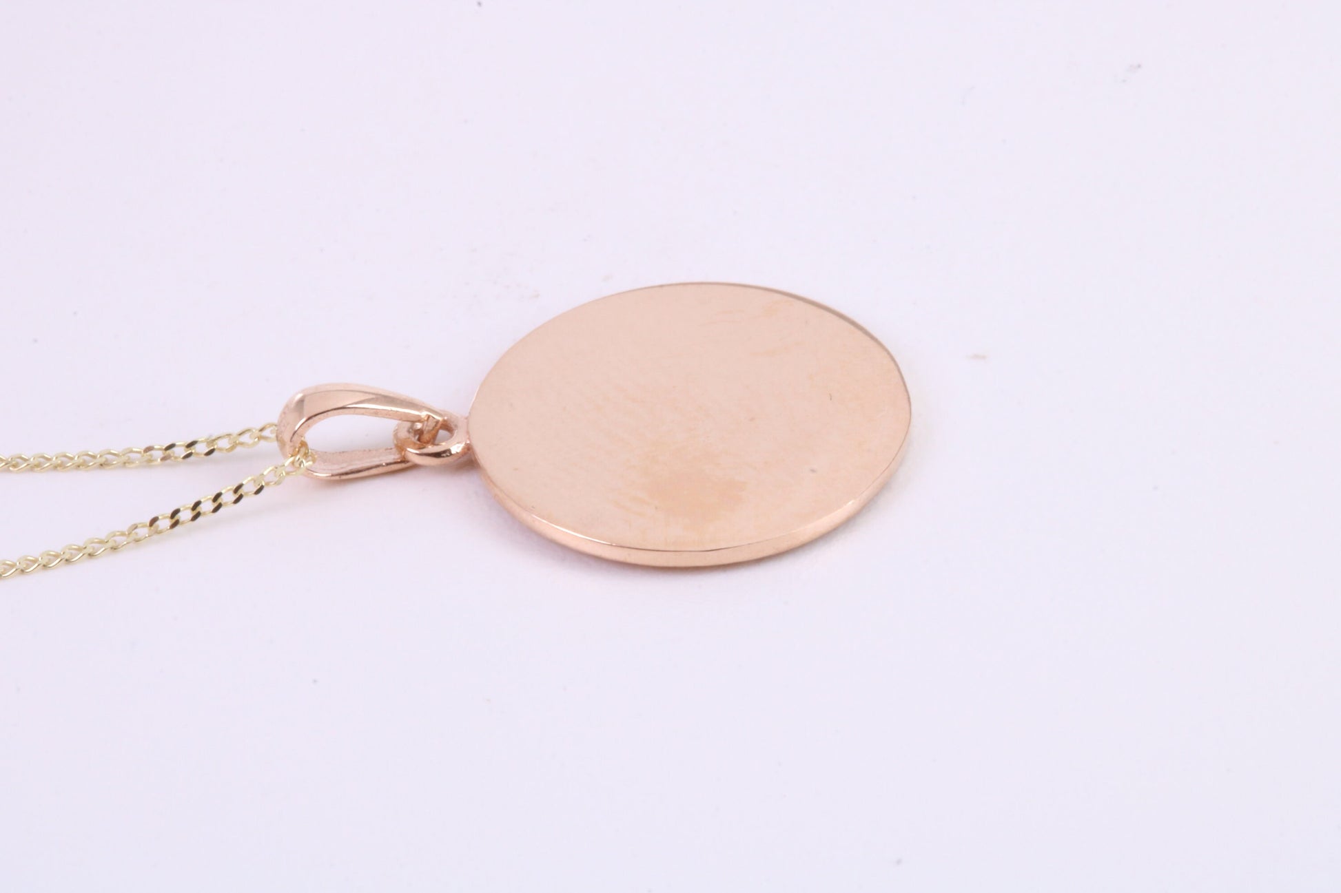 St Christopher Necklace Together with 18 Inch Long Chain, Made from Solid Yellow Gold, British Hallmark