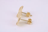 Shimmering Stud Earrings, Very Dressy, Made from Solid 925 Grade Sterling Silver and 18ct Yellow Gold Plated