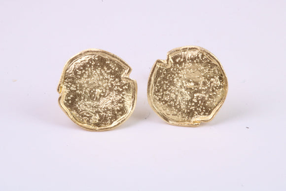 Shimmering Stud Earrings, Very Dressy, Made from Solid 925 Grade Sterling Silver and 18ct Yellow Gold Plated