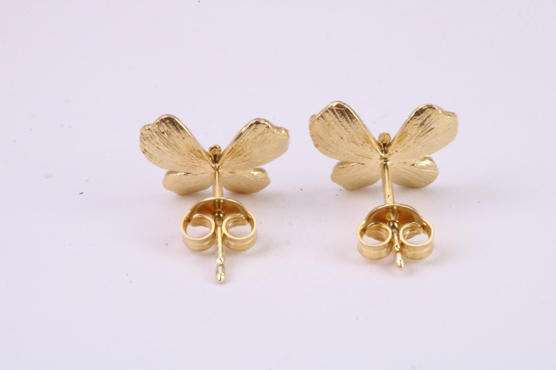 Butterfly Stud Earrings, Very Dressy, Made from Solid 925 Grade Sterling Silver and 18ct Yellow Gold Plated