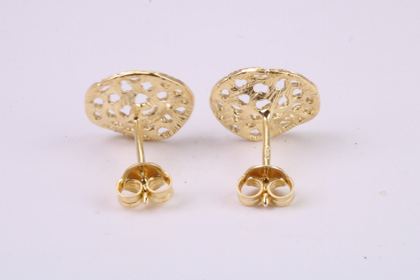 Shimmering Stud Earrings, Very Dressy, Made from Solid 925 Grade Sterling Silver and 18ct Yellow Gold Plated