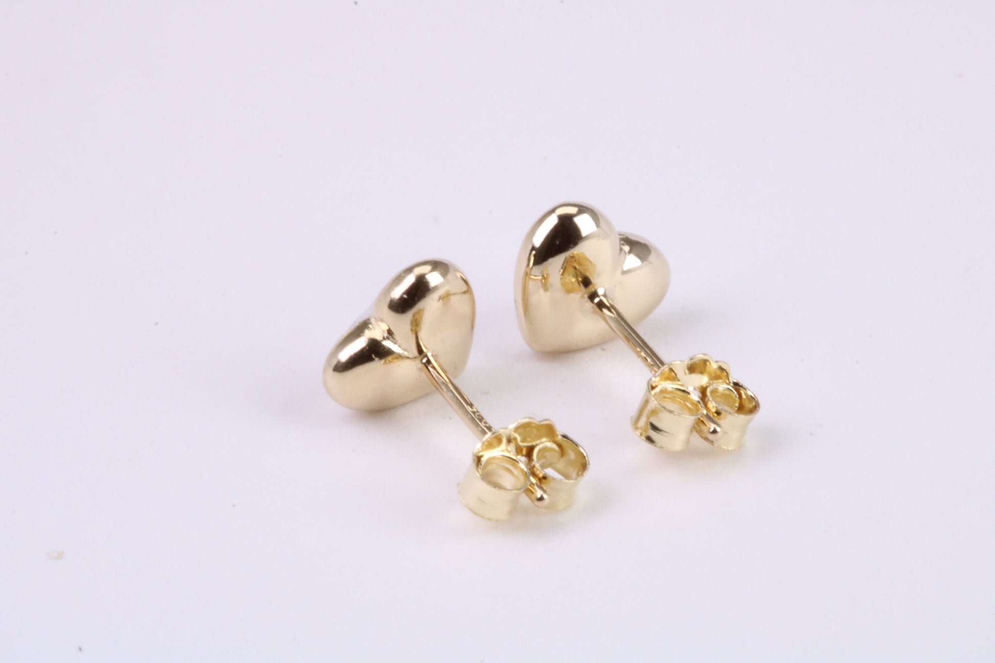 Love Heart Mother of Pearl set Stud Earrings, Made from Solid 925 Grade Sterling Silver and 18ct Yellow Gold Plated