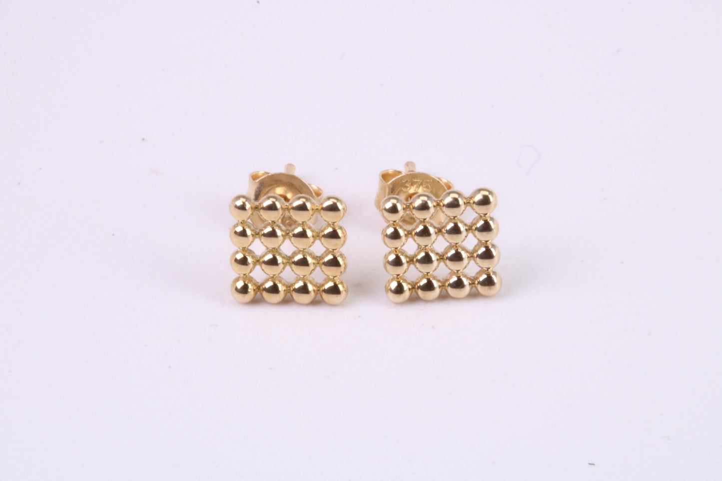 6 mm Square Stud Earrings Made from Solid 9ct Yellow Gold
