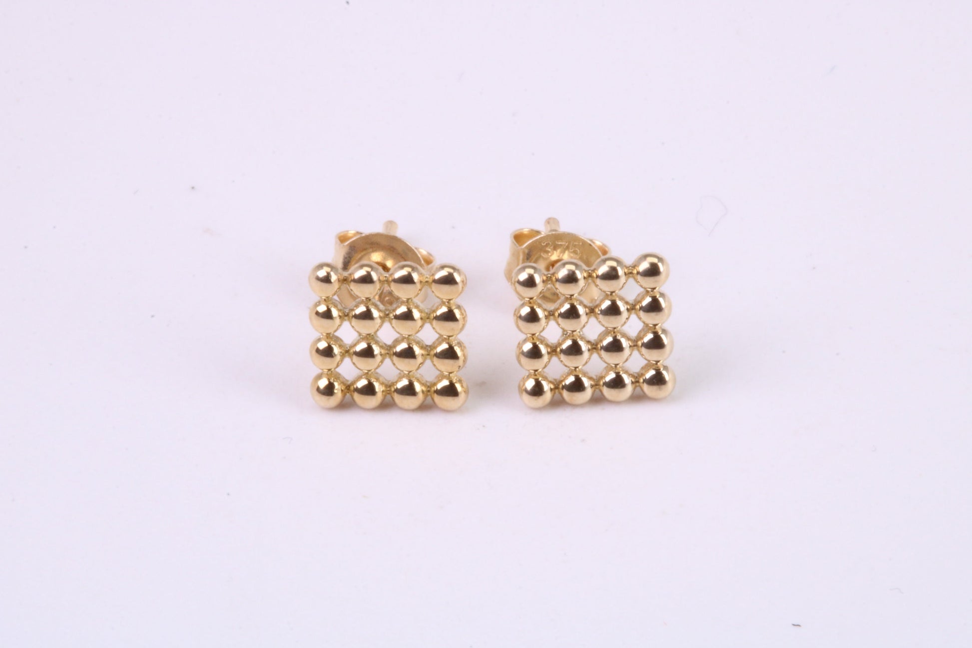6 mm Square Stud Earrings Made from Solid 9ct Yellow Gold