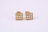 6 mm Square Stud Earrings Made from Solid 9ct Yellow Gold