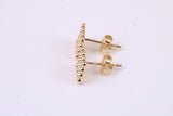 6 mm Square Stud Earrings Made from Solid 9ct Yellow Gold