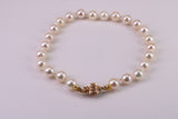 South Sea Simple 6 mm Round Natural Pearl Bracelet set with Solid Yellow Gold Lock