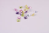 Assorted Pack of 20 Square cut AAA Grade Cubic Zirconia, Top Colour and Luster, Choice of Sizes, 4mm, 5mm, 6mm, 8mm and 10mm
