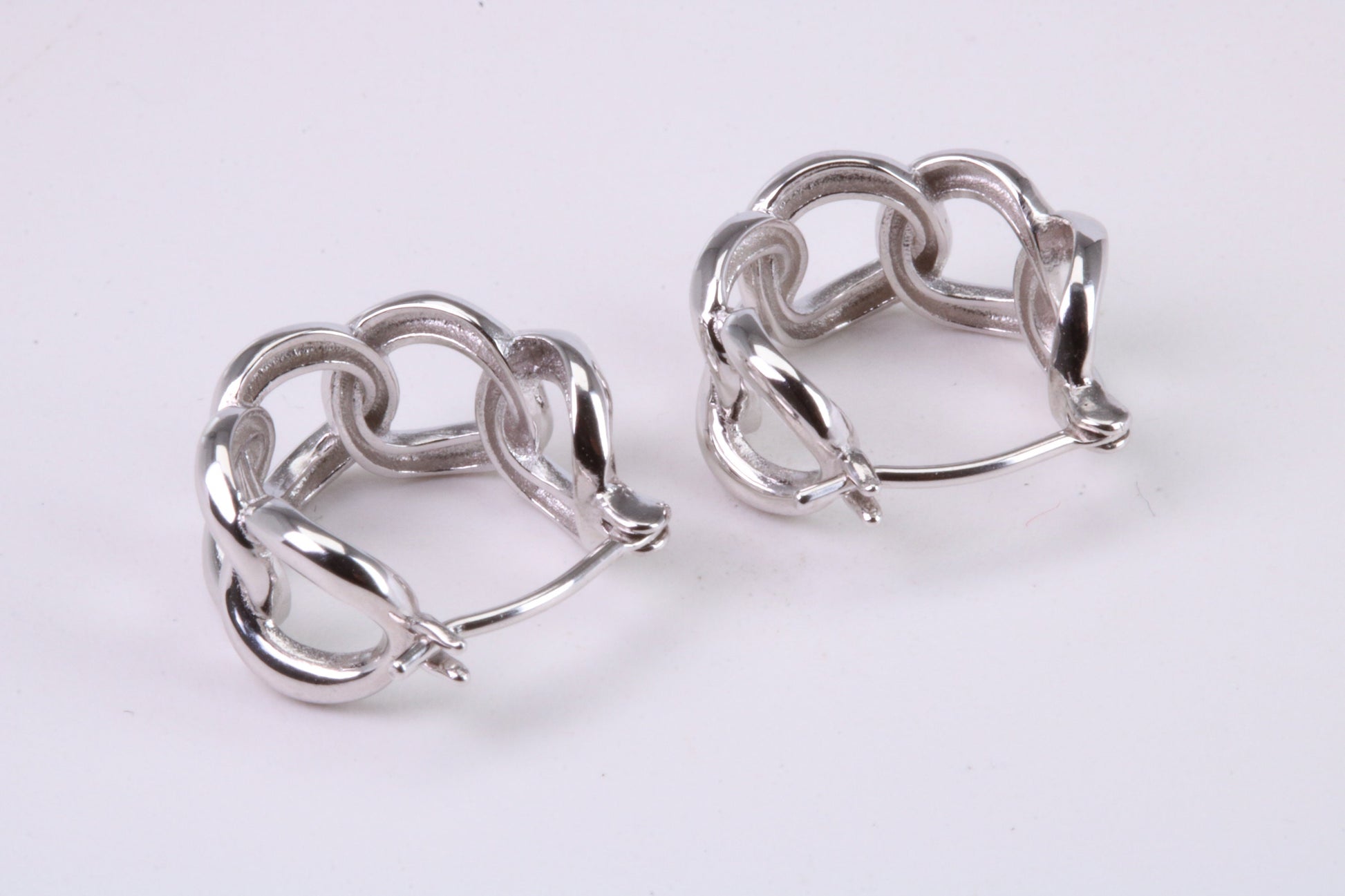 15 mm Round Hoop Creole Earrings Made from Solid 925 Grade Sterling Silver