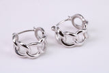 15 mm Round Hoop Creole Earrings Made from Solid 925 Grade Sterling Silver