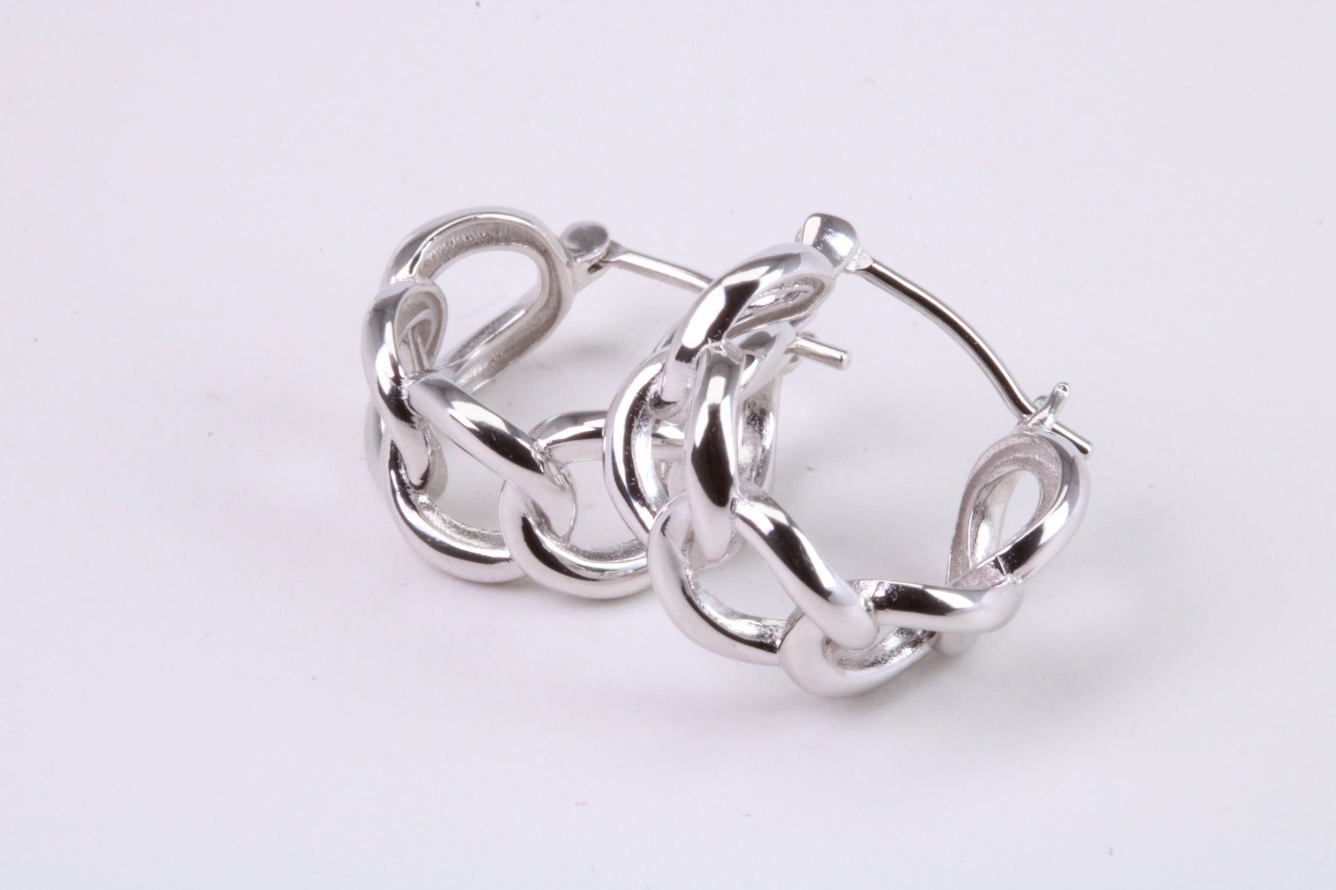 15 mm Round Hoop Creole Earrings Made from Solid 925 Grade Sterling Silver