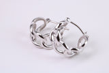 15 mm Round Hoop Creole Earrings Made from Solid 925 Grade Sterling Silver