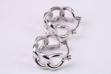 15 mm Round Hoop Creole Earrings Made from Solid 925 Grade Sterling Silver
