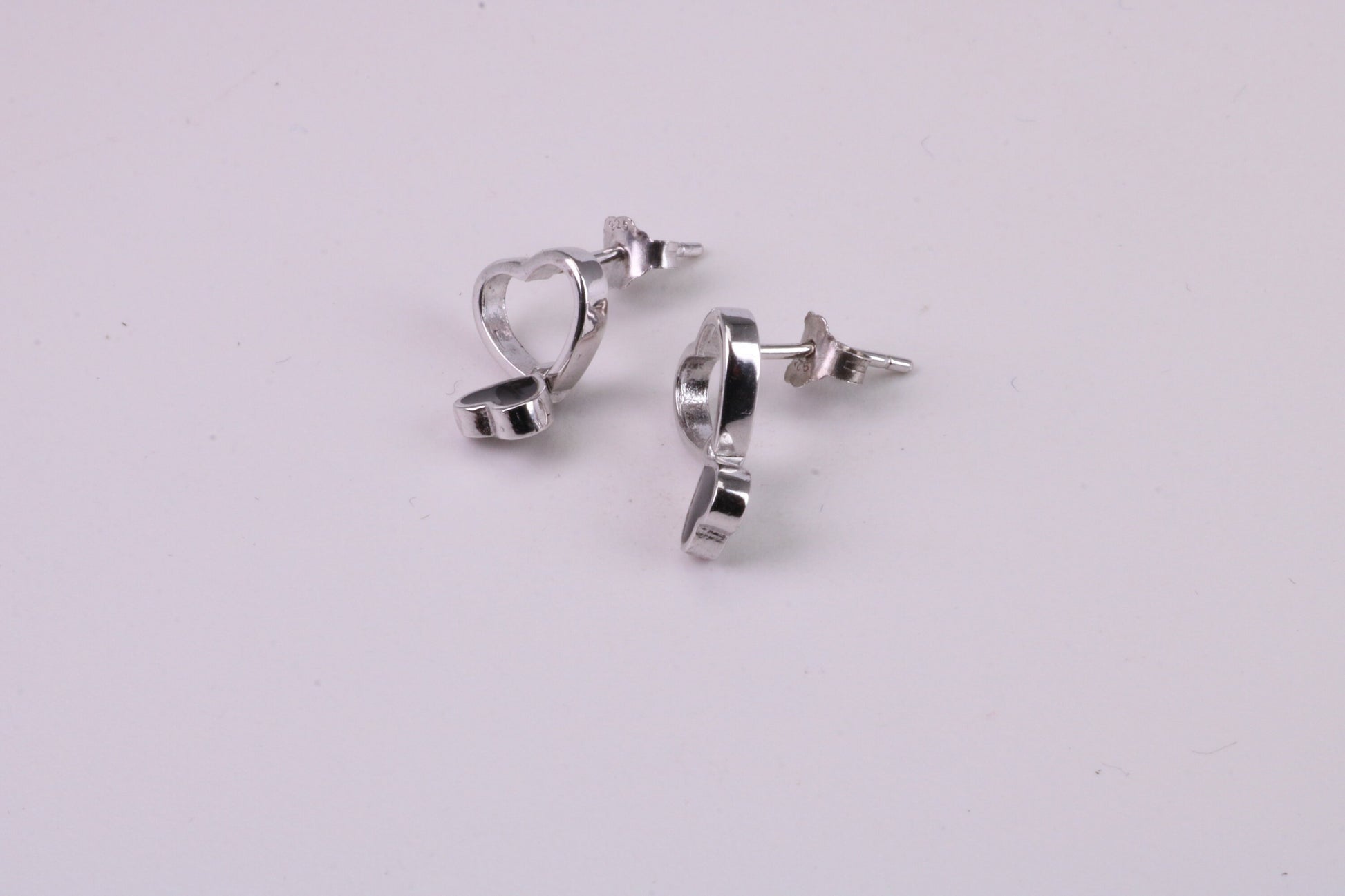 Love Heart Cubic Zirconia set Earrings, Very Dressy, Made from Solid 925 Grade Sterling Silver
