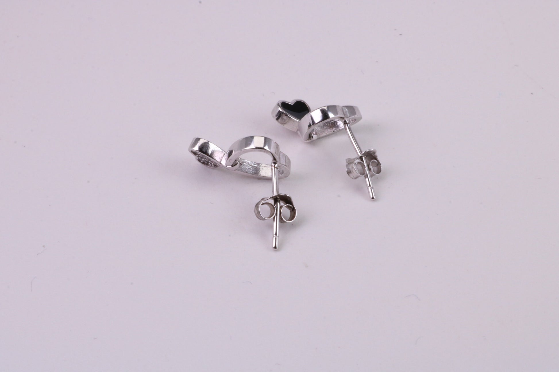 Love Heart Cubic Zirconia set Earrings, Very Dressy, Made from Solid 925 Grade Sterling Silver