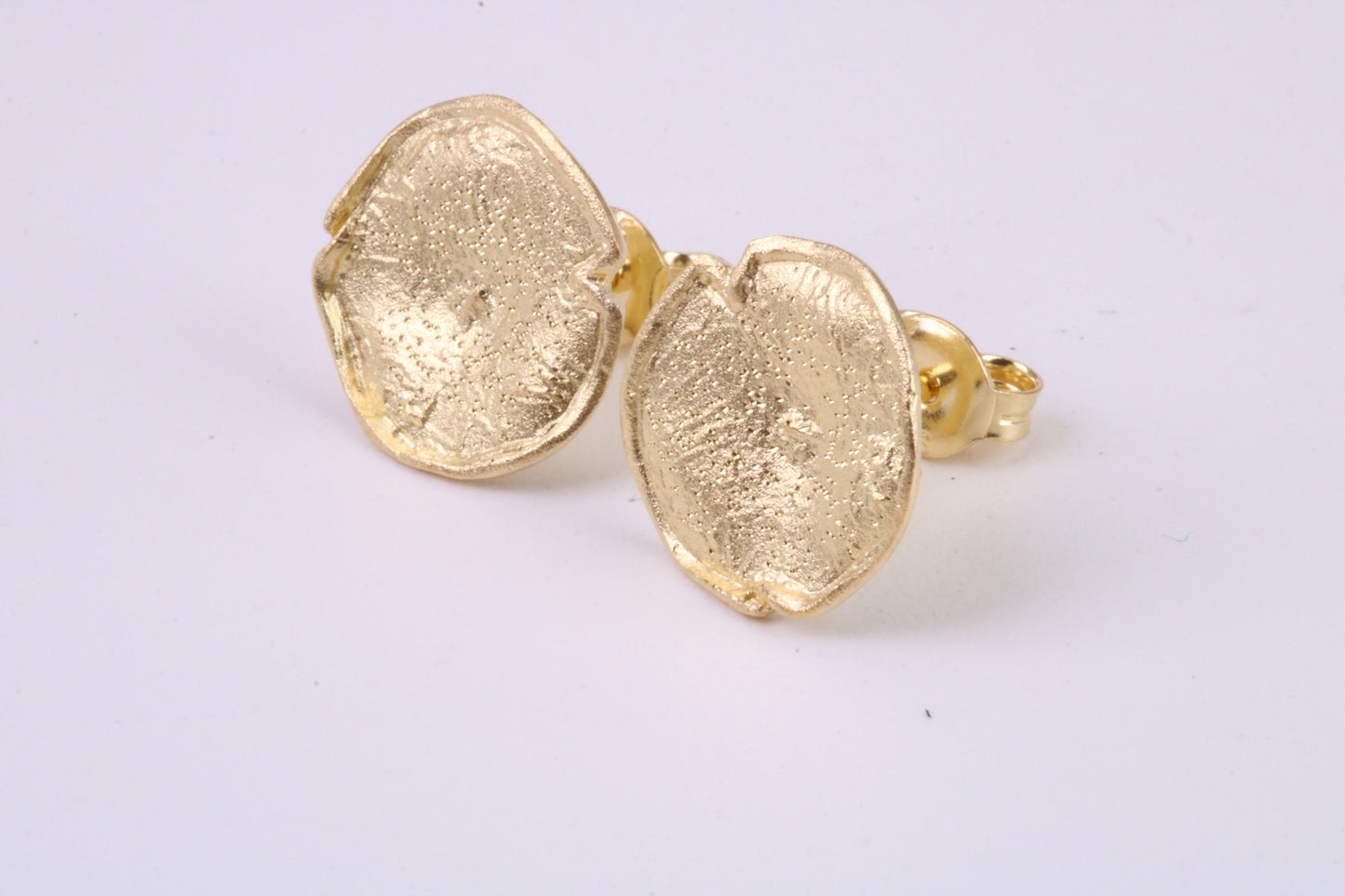 Shimmering Stud Earrings, Very Dressy, Made from Solid 925 Grade Sterling Silver and 18ct Yellow Gold Plated