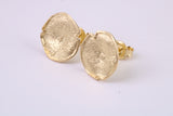 Shimmering Stud Earrings, Very Dressy, Made from Solid 925 Grade Sterling Silver and 18ct Yellow Gold Plated