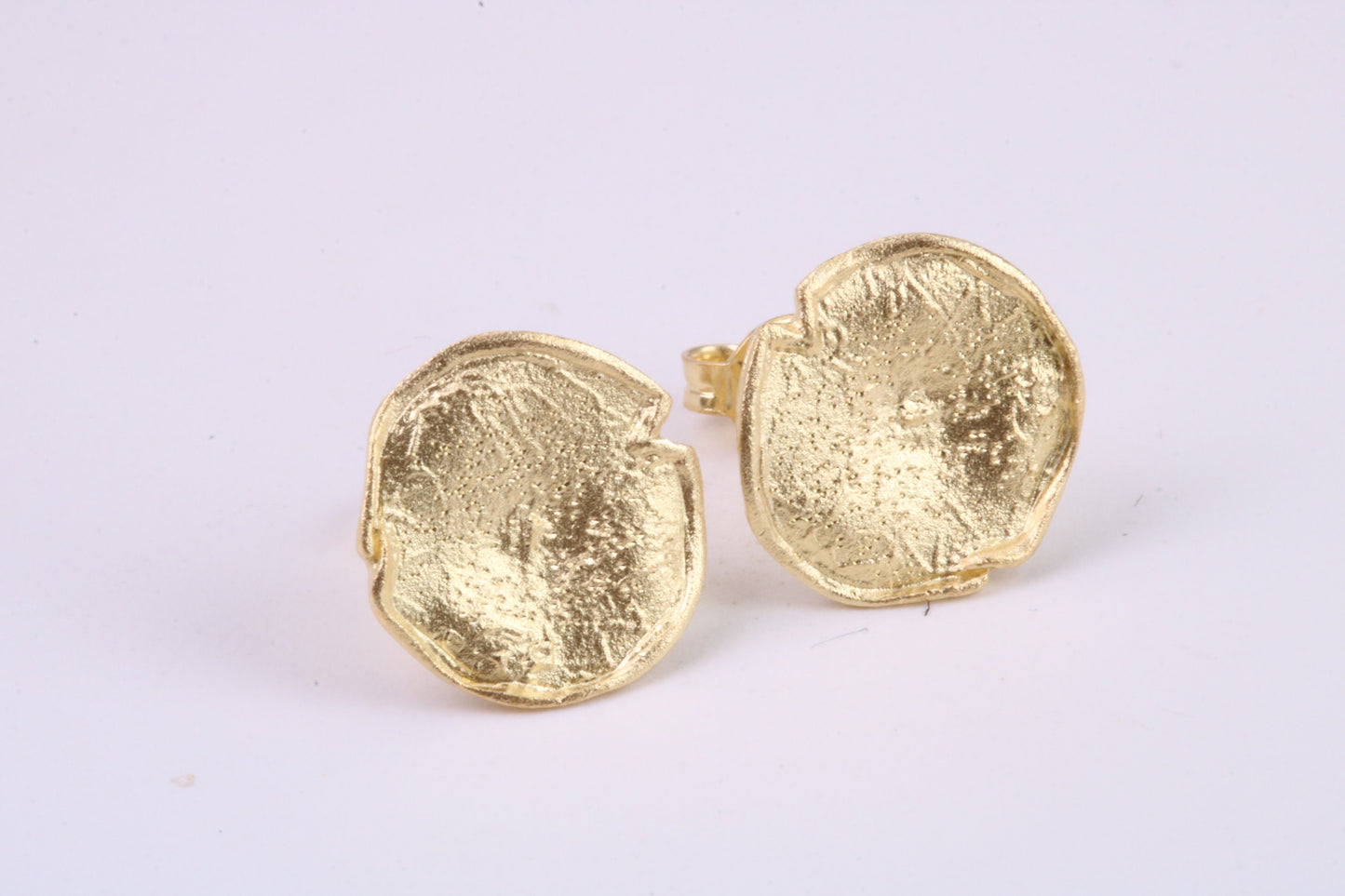 Shimmering Stud Earrings, Very Dressy, Made from Solid 925 Grade Sterling Silver and 18ct Yellow Gold Plated