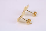Shimmering Stud Earrings, Very Dressy, Made from Solid 925 Grade Sterling Silver and 18ct Yellow Gold Plated