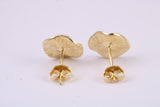Shimmering Stud Earrings, Very Dressy, Made from Solid 925 Grade Sterling Silver and 18ct Yellow Gold Plated