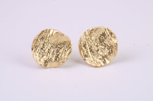 Shimmering Stud Earrings, Very Dressy, Made from Solid 925 Grade Sterling Silver and 18ct Yellow Gold Plated