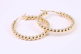 28 mm Round Hoop Creole Earrings Made from 9ct Yellow Gold
