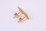 6 mm Square Stud Earrings Made from Solid 9ct Yellow Gold