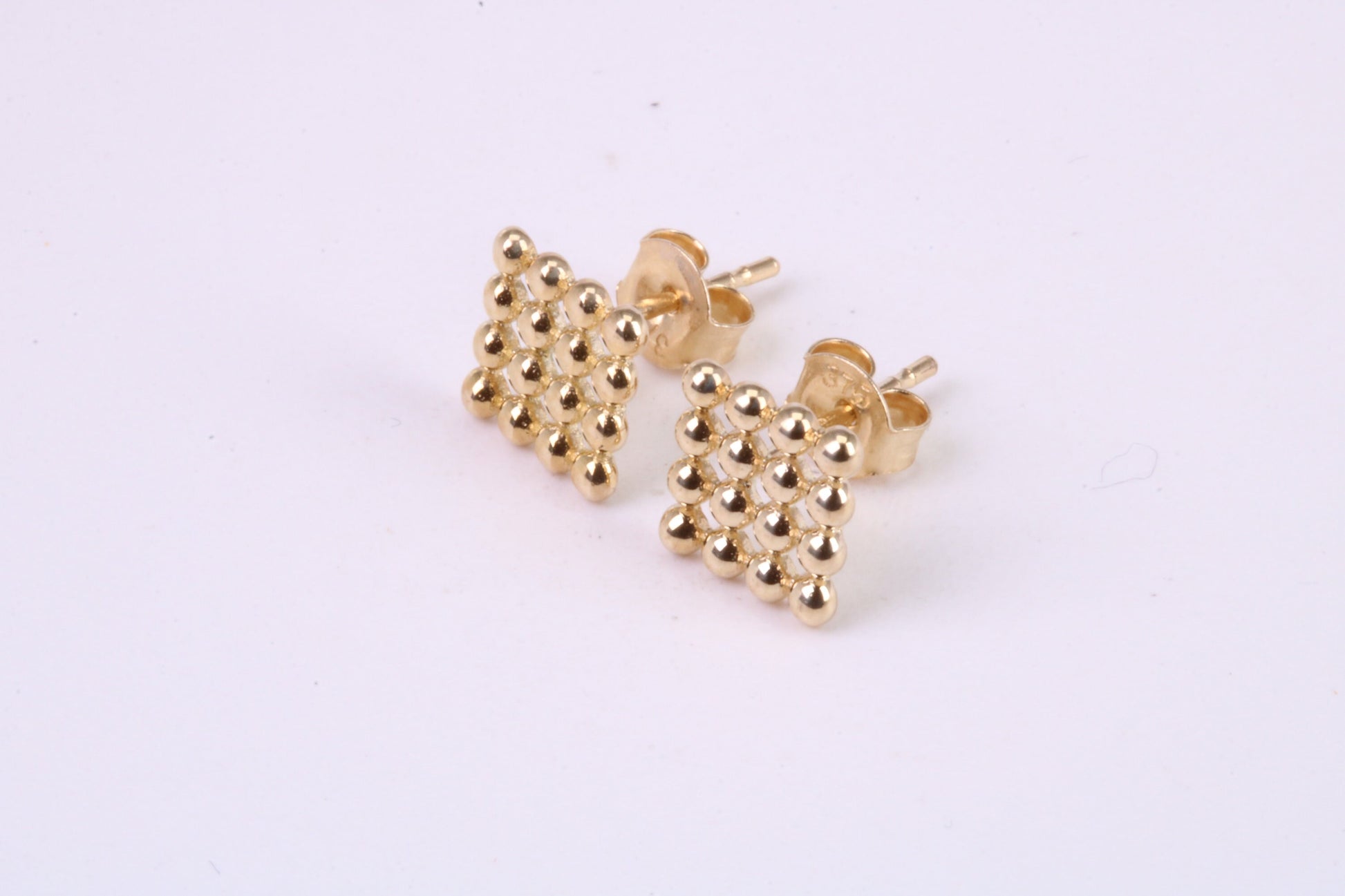 6 mm Square Stud Earrings Made from Solid 9ct Yellow Gold