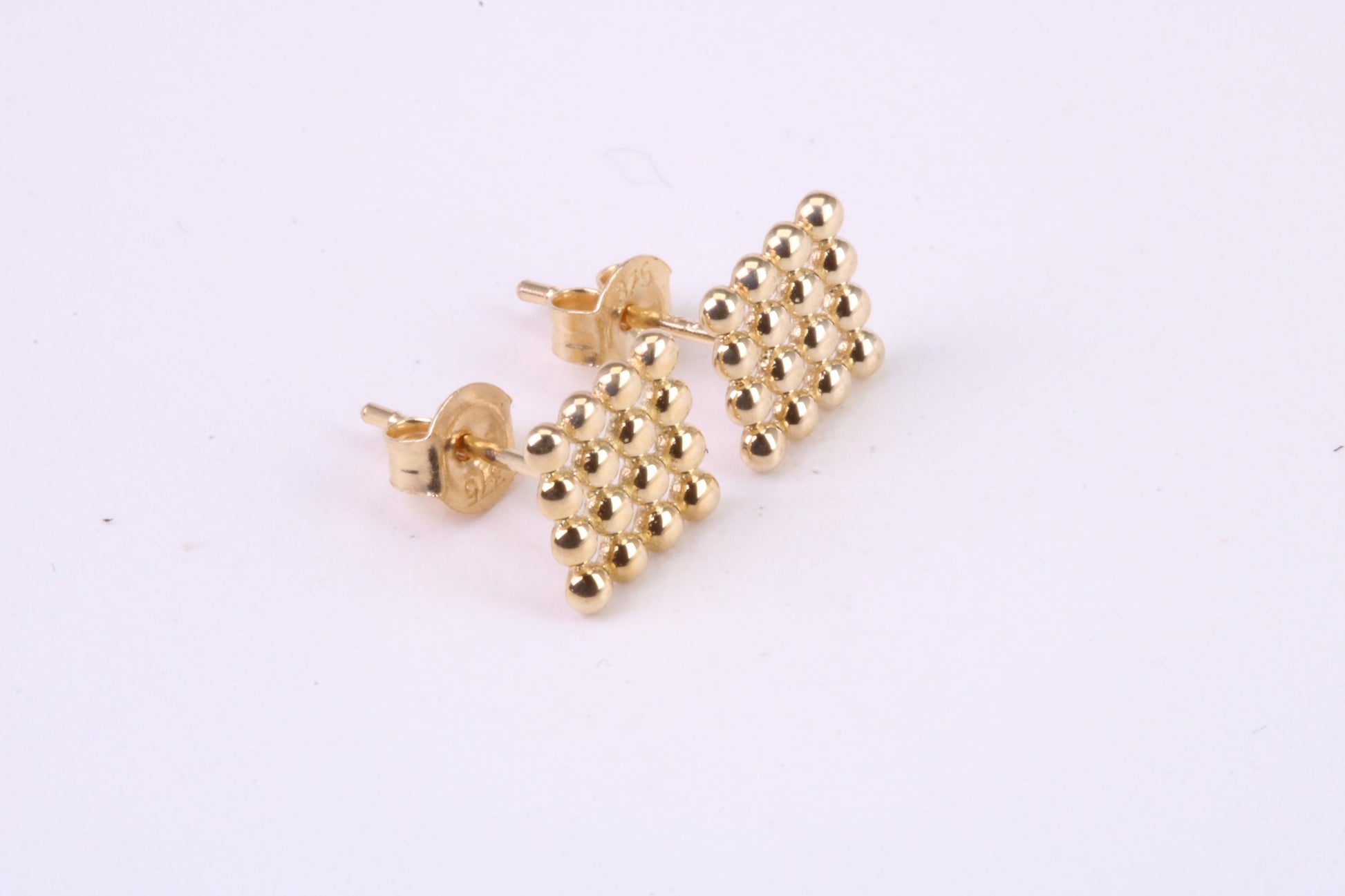 6 mm Square Stud Earrings Made from Solid 9ct Yellow Gold