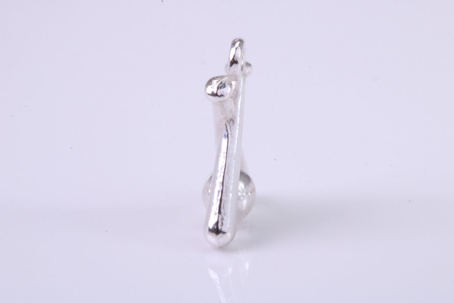 Baseball Set Charm, Traditional Charm, Made from Solid 925 Grade Sterling Silver, Complete with Attachment Link