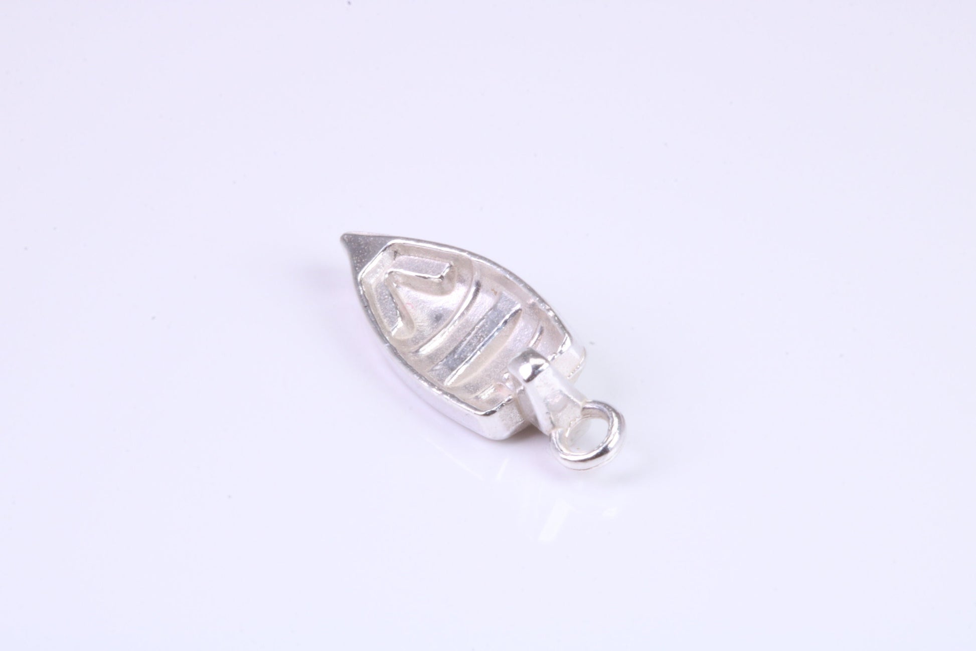 Dingy Boat Charm, Traditional Charm, Made from Solid 925 Grade Sterling Silver, Complete with Attachment Link