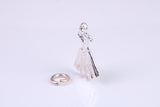 Party Dress Charm, Traditional Charm, Made from Solid 925 Grade Sterling Silver, Complete with Attachment Link