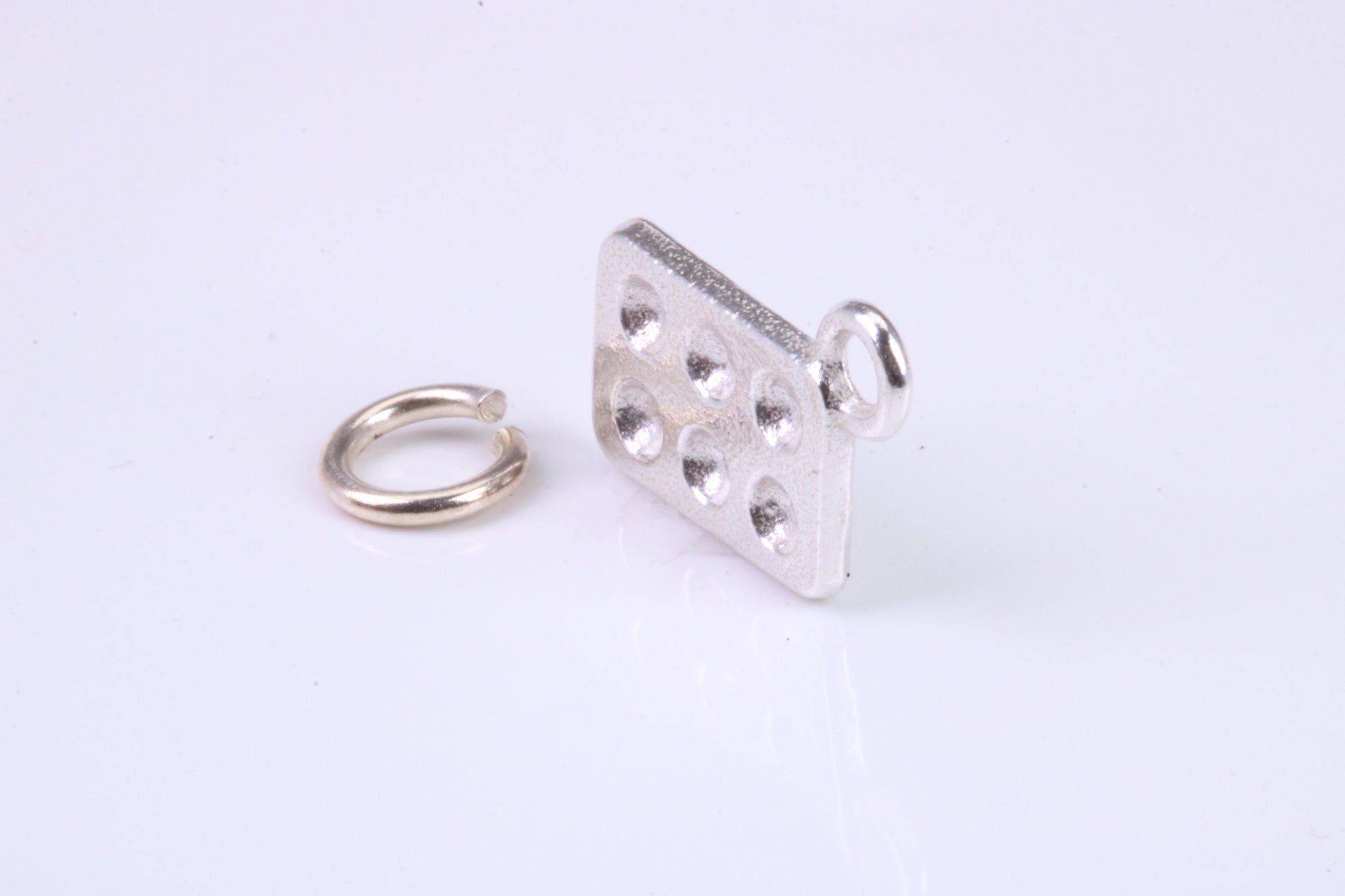 Egg Box Charm, Traditional Charm, Made from Solid 925 Grade Sterling Silver, Complete with Attachment Link
