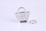 Shopping Bag Charm, Traditional Charm, Made from Solid 925 Grade Sterling Silver, Complete with Attachment Link