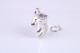 Bull Dog Charm, Traditional Charm, Made from Solid 925 Grade Sterling Silver, Complete with Attachment Link