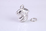 Bull Dog Charm, Traditional Charm, Made from Solid 925 Grade Sterling Silver, Complete with Attachment Link