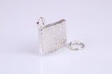 Birth Certificate Charm, Traditional Charm, Made from Solid 925 Grade Sterling Silver, Complete with Attachment Link