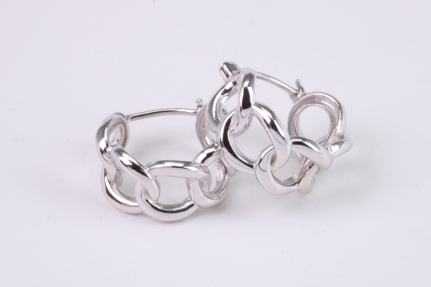 15 mm Round Hoop Creole Earrings Made from Solid 925 Grade Sterling Silver