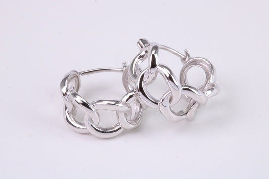 15 mm Round Hoop Creole Earrings Made from Solid 925 Grade Sterling Silver