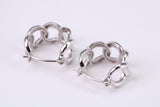 15 mm Round Hoop Creole Earrings Made from Solid 925 Grade Sterling Silver