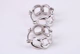 15 mm Round Hoop Creole Earrings Made from Solid 925 Grade Sterling Silver
