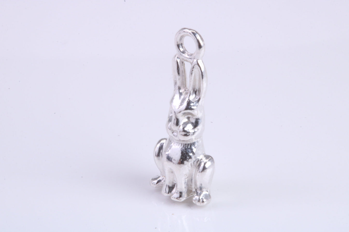 Bunny Rabbit Charm, Traditional Charm, Made from Solid 925 Grade Sterling Silver, Complete with Attachment Link