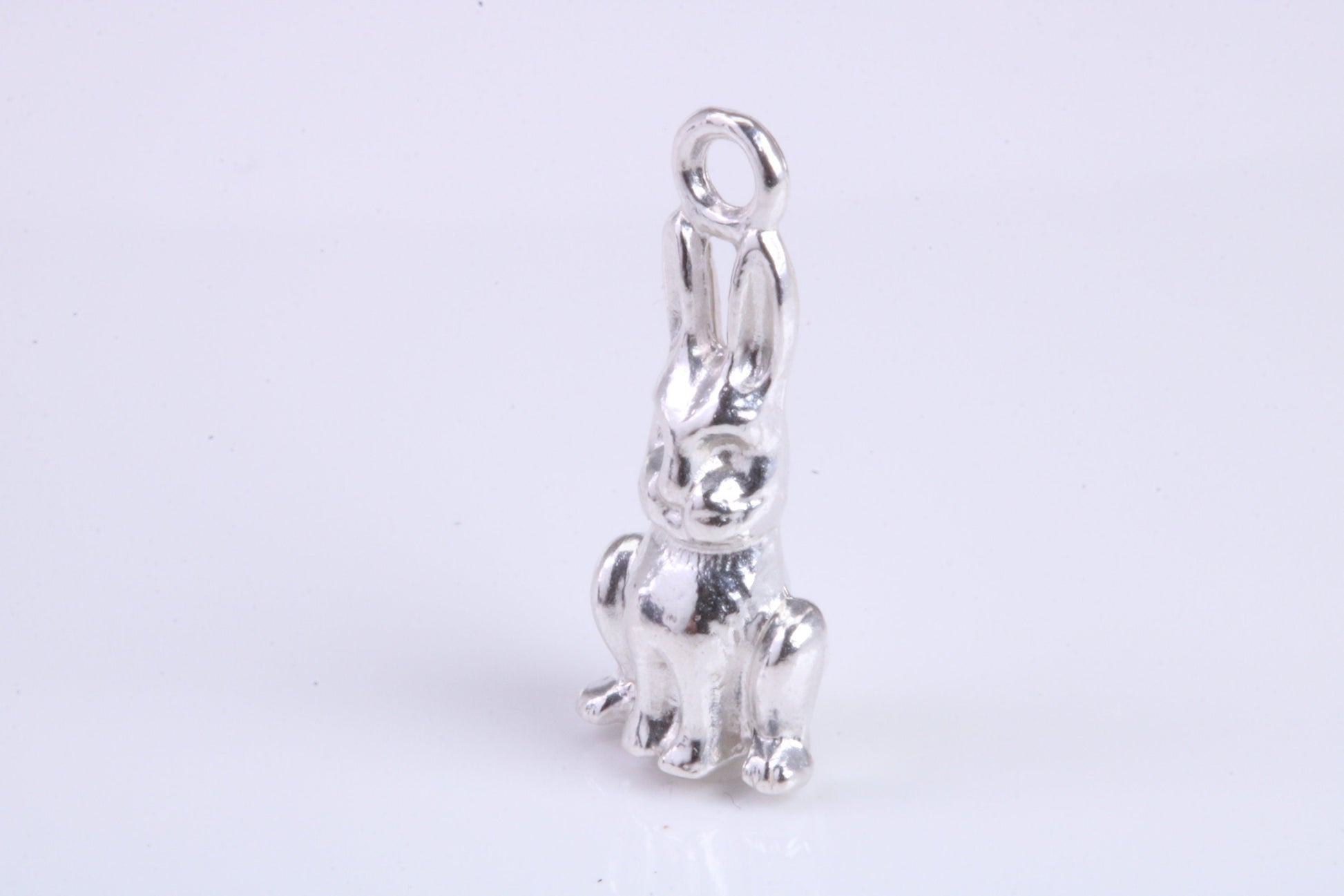 Bunny Rabbit Charm, Traditional Charm, Made from Solid 925 Grade Sterling Silver, Complete with Attachment Link