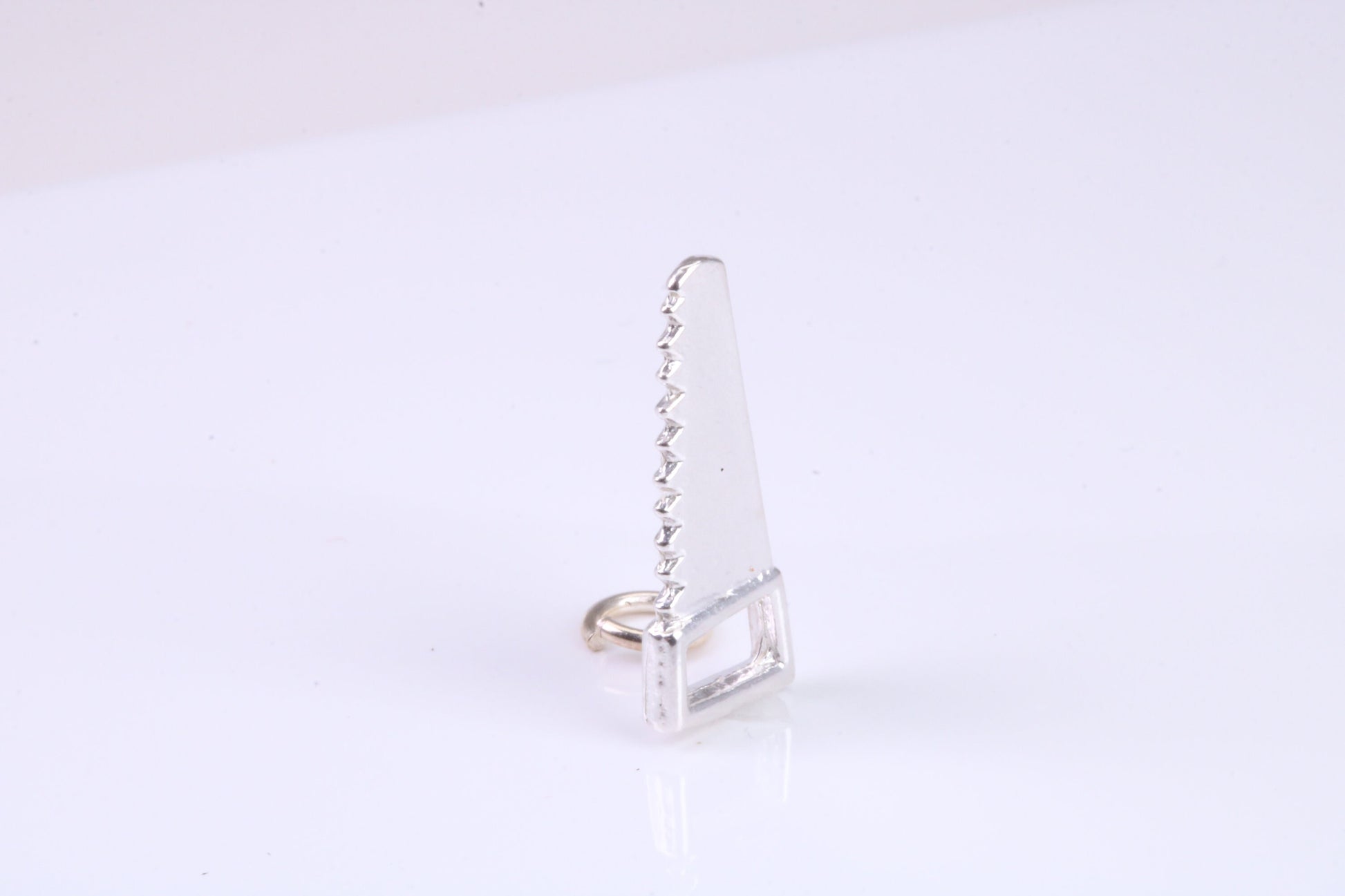 Saw Charm, Traditional Charm, Made from Solid 925 Grade Sterling Silver, Complete with Attachment Link