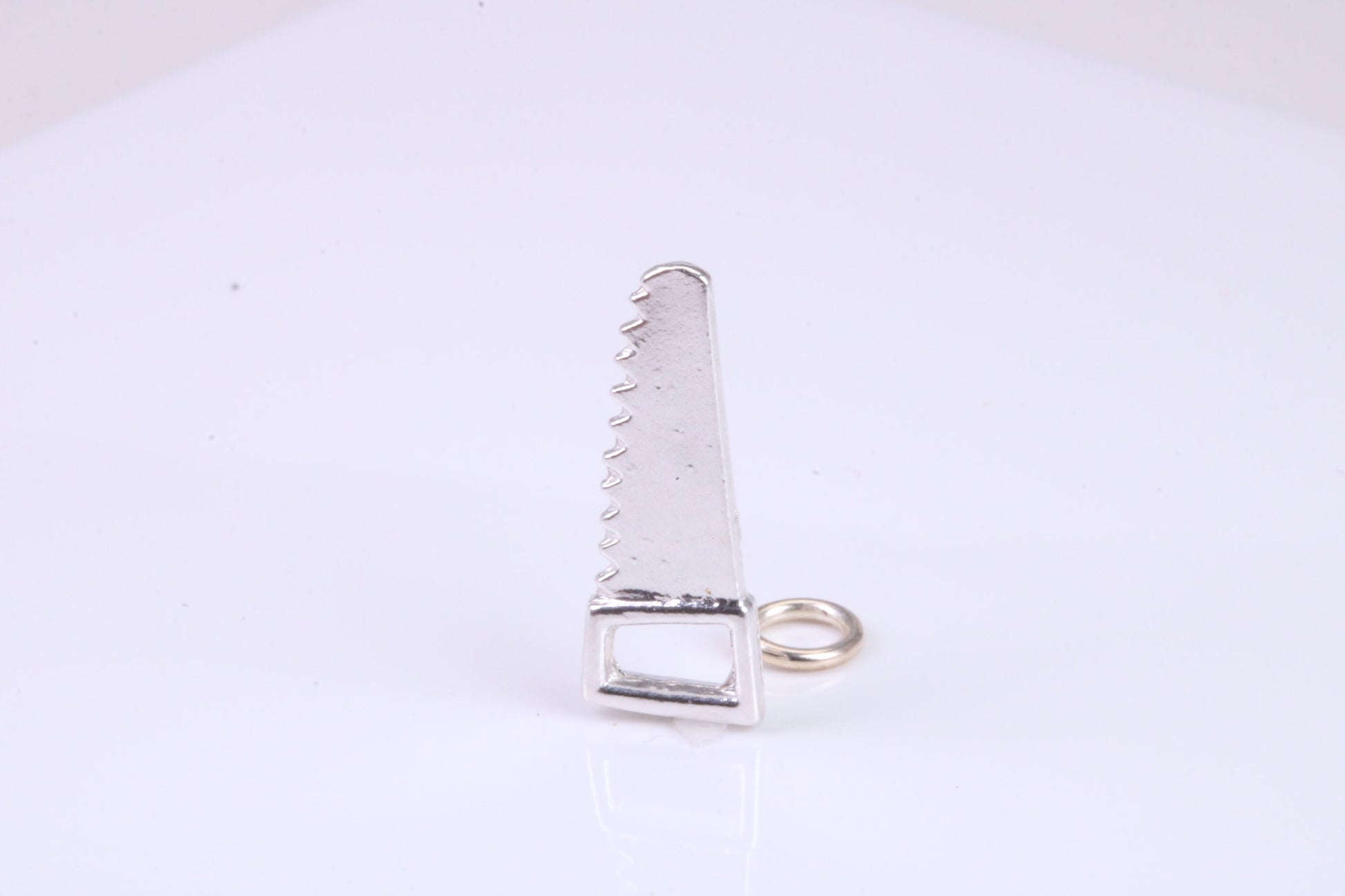 Saw Charm, Traditional Charm, Made from Solid 925 Grade Sterling Silver, Complete with Attachment Link