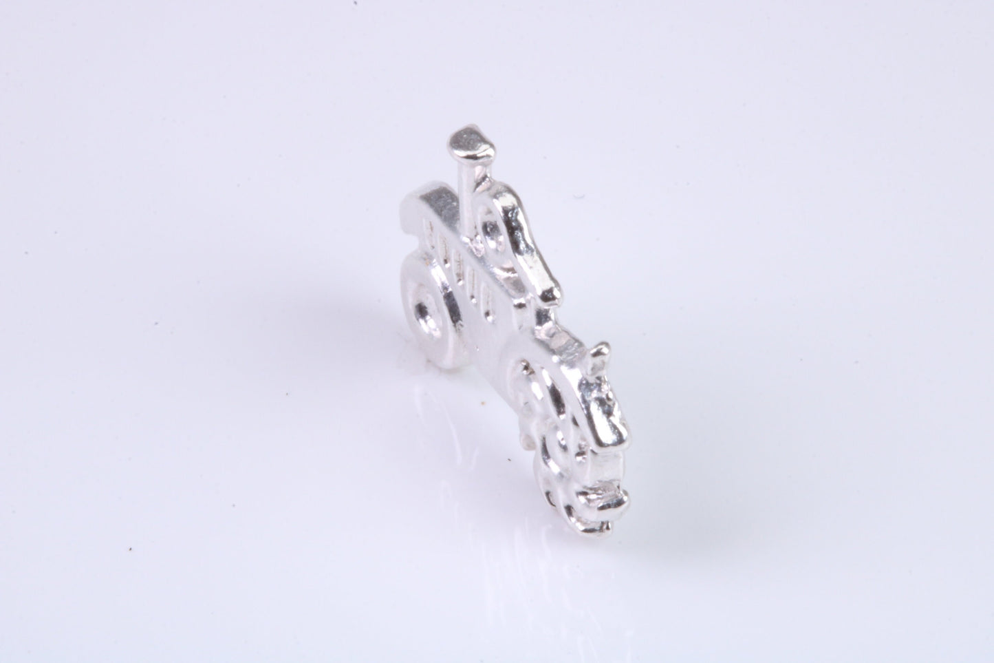 Farm Tractor Charm, Traditional Charm, Made from Solid 925 Grade Sterling Silver, Complete with Attachment Link